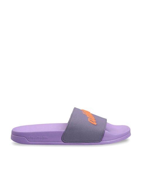Adidas Women's ADILETTE SHOWER Purple Slides - View 5