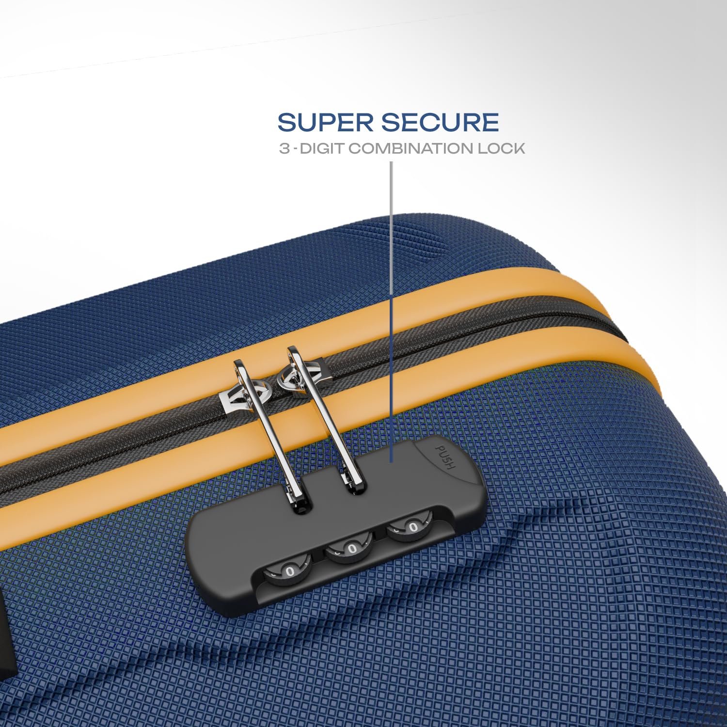 Safari Thorium Neo 8 Wheels 55,66 and 77 Cm Small,Medium and Large 4 Wheel Inline 3 Trolley Bags Polycarbonate 360 Degree Wheeling System Luggage,4 Wheel Inline Trolley Bags,Graphite Blue - View 5